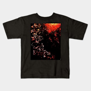 Sun melting acrylic pour art Kids T-Shirt